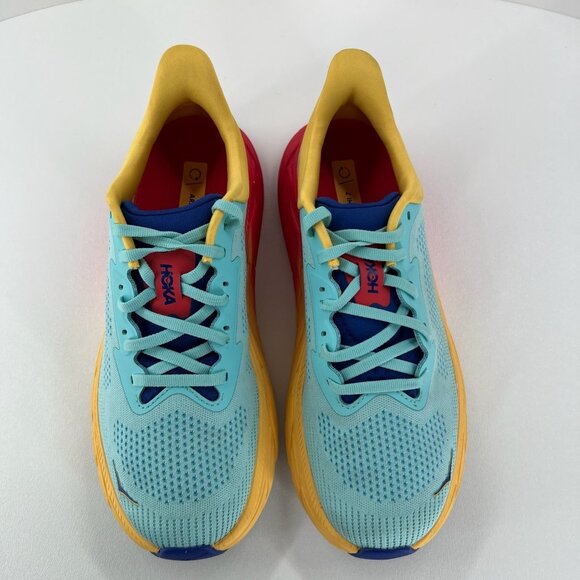 Hoka One One Arahi 7 Women's Running Shoes 8.5B Blue/Yellow/Red Lightweight - Picture 5 of 12